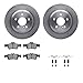Dynamic Friction Company Rear Brake Rotors with 5000 Advanced Brake Pads includes Hardware 6512-63392