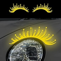 Car Stickers 2pcs 3D Charming Black False Eyelashes Fake Eye Lash