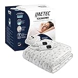 Imetec Scaldasonno Adapto matrimoniale 150 x 160 cm, basso consumo, tecnologia brevettata, riscaldamento rapido, temperatura personalizzata, 100% cotone, made in italy, 2 comandi con 6 temperature