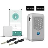 KENRONE Smart Key Lock Box,Outdoor Wall Mount Key Boxs, Fingerprint Password and APP Remote Unlocking, Security Key Safe for Business Owners, Realtors and Hosts (Silver)