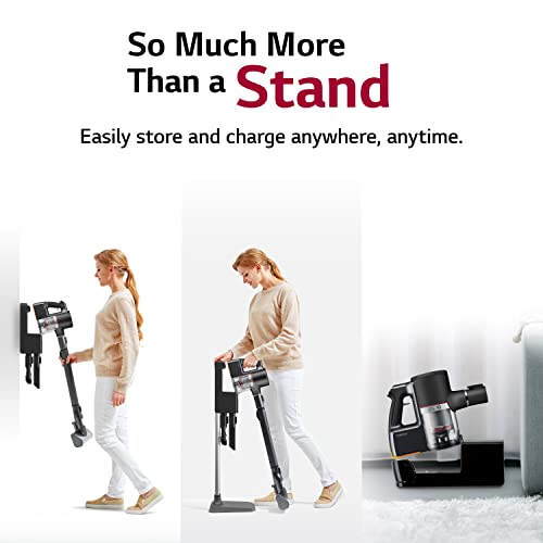 Image of LG CordZero Cordless Stick Vacuum, Lightweight with Powerful Suction for Hard Floors, Carpets & Furniture, 2 Batteries up to 100min Runtime, 10-Year Motor Warranty, A916BM Matte Black