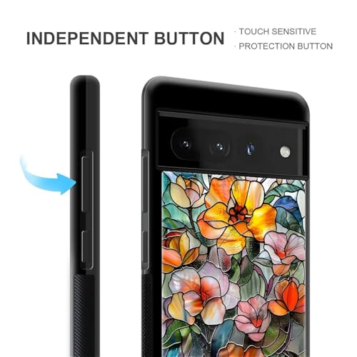 Coque Google Pixel 7A CARLOCA fleurie en polycarbonate rigide - 6