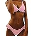 Produktbild Aiserkly Triangel Bikini Klassischer Strandbikini Schwimmanzug Zweiteilige Badeanzug Damen Gepolstert Push-Up BH Bikini Set RüSchen Badeanzug Niedrige Taille Badeanzug Schwimmen Rosa S