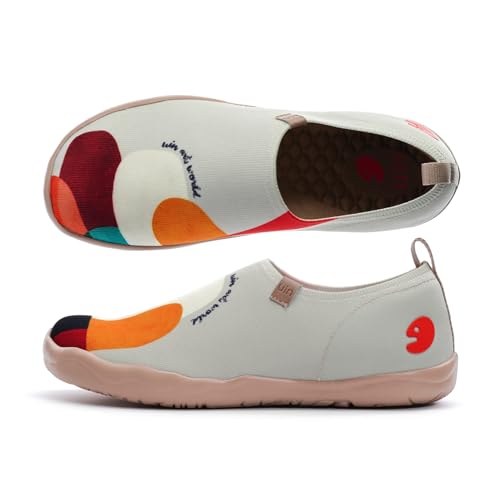 Image of UIN Shoes for Women Slip On Sneakers Comfortable Lightweight Barefoot Travel Art Painted Casual Loafers