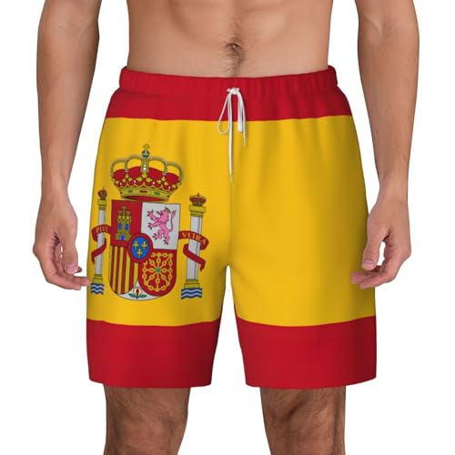 Bañador de hombre con bandera de España ligero que evita rozaduras en la playa