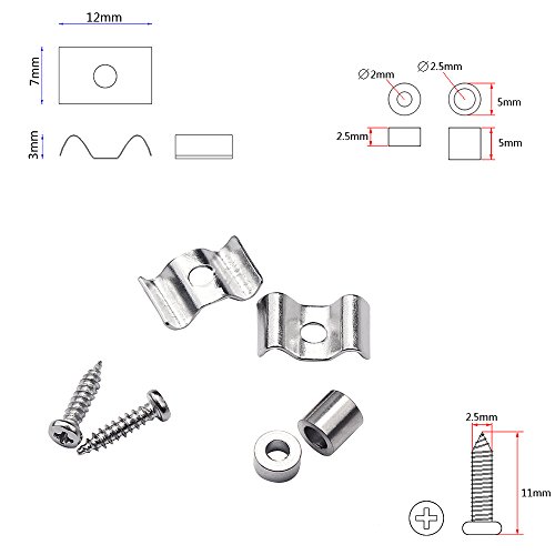 KKmoon 1 par de metal guia de árvore de corda retentor para st & sq guitarra elétrica baixo peças de