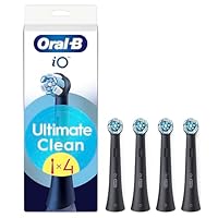 Oral-B iO Series Ultimate Clean Black, Original Replacement Round Brush Heads, Crisscross Bristles for Advanced Deep Cleaning and Plaque Removal, Designed for Oral-B iO Electric Toothbrushes, 4