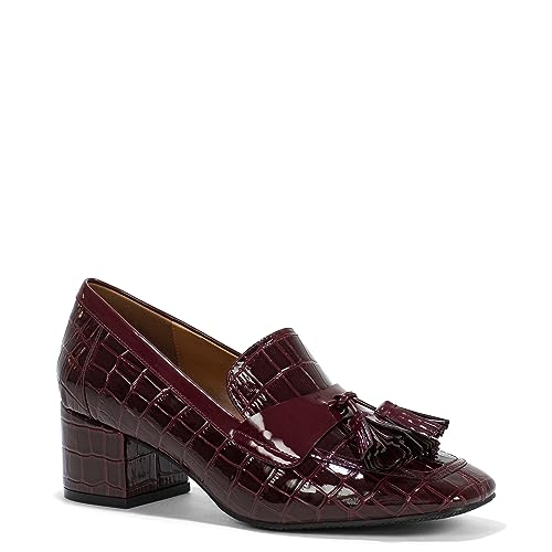 Image of Donald Pliner Women's Kressida Dress Loafers, 2 inch Block Heels for Women, Slip-On Heels for Women