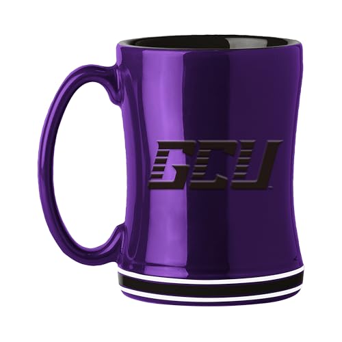 Logo Brands NCAA Grand Canyon University 14oz Relief Mug Officially Licensed | Ceramic Coffee Mug | 14 Fluid Ounces | Tonal Design
