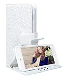 iPhone 6 Plus Wallet Case, FLYEE Christmas Gifts Premium Vintage Emboss Flower Flip Wallet Shell PU Leather Magnetic Cover Skin with Detachable Wrist Strap Case for iPhone 6/6s Plus 5.5