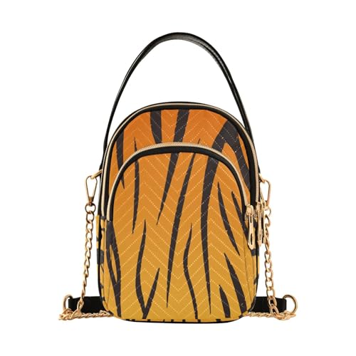 susiyo Abstract Black Tiger Stripes Small Crossbody Bags Shoulder Bag for Women Multi Zipper Stylish Ladies Messenger Bags Phone Purse Handbag Wallet