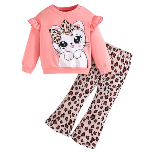Pilipulu Bekleidungssets für Mädchen Sweatshirt+Leggings 2Pcs Kinder Mädchen Langarm Einhorn Outfits Set Gr.110
