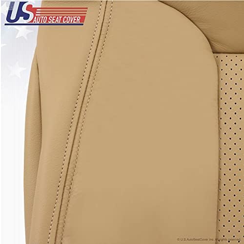 Miniatura 6 de Compatible con Ford F250 Lariat Driver Top Lean Back Funda de asiento de cuero TAN 2011 2012 2013 2014