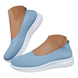 Women's Knit Mesh Slip On Casual Sneakers Round Toe...