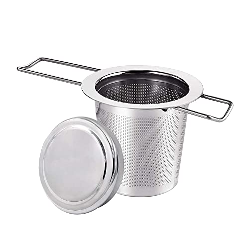 Coador de chá, infusor de chá de aço inoxidável sentado em canecas, infusores de chá para chá solto,