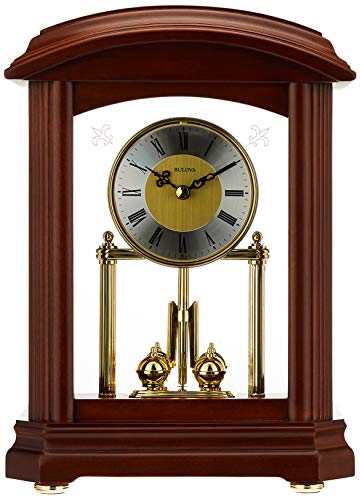 Bulova B1848 Nordale Clock, Walnut Finish #TOP2