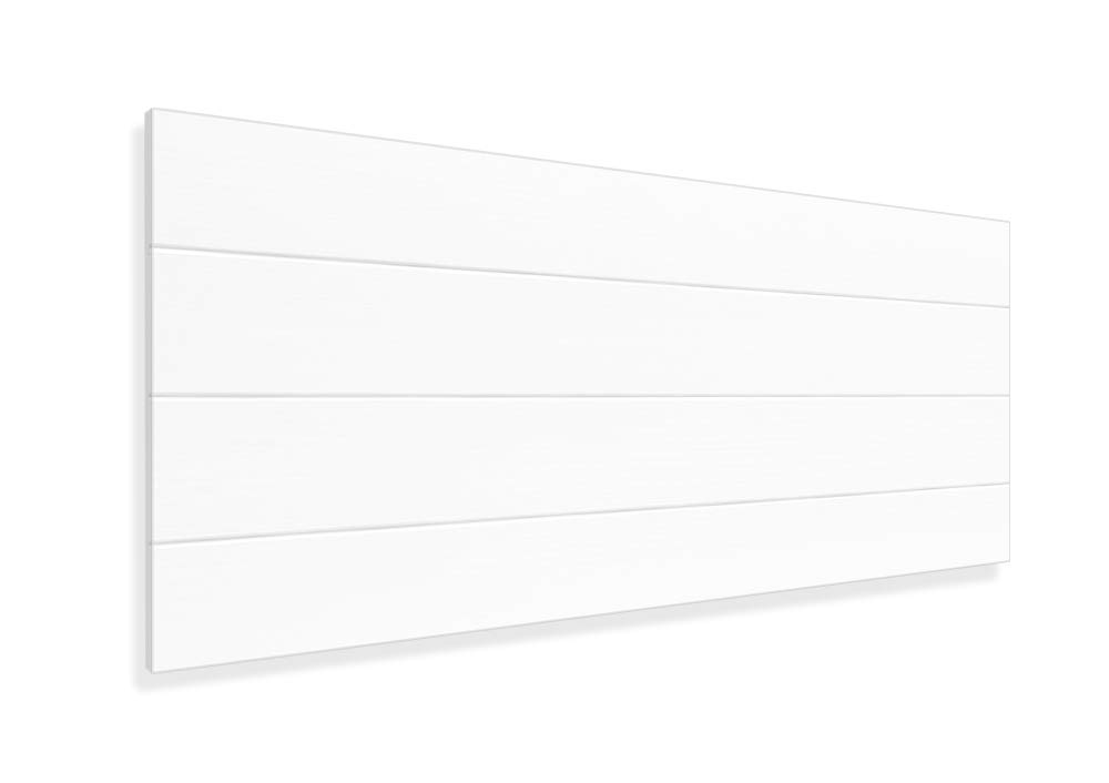 LA WEB DEL COLCHON - Cabecero de Madera Rústico Vintage para Cama de 105 (115 x 44 cms.) Blanco nórdico | Cabeceros Madera | Dormitorio Matrimonio | Cabezal Cama |Estilo nórdico