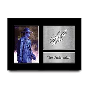 HWC Trading The Undertaker Gift Handtekeningen A4 Printed Wwe Wwf Gifts Fight Druk Foto Beeldscherm
