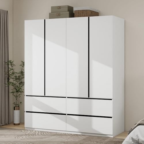 Image of Armoire 74.2" Tall 4-Doors 4 Drawers