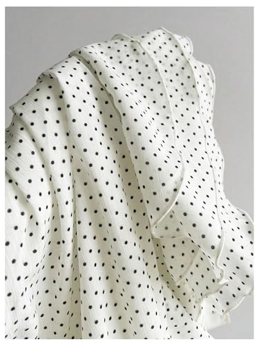 Milumia Women's Polka Dots Ruffle Layered Mini Skirt Y2k Low Waist Ruched Flowy Skirts4