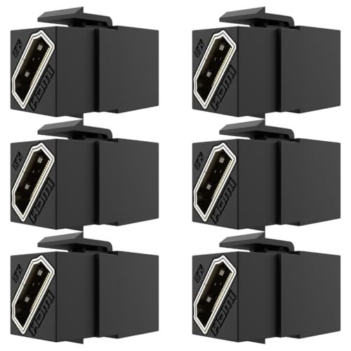 HDMI Keystone 8K, negro, 6 unidades miniatura 1