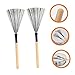 TOYANDONA 1pair Maple Wooden Handle Drum Brush Portable Percussion Tool for Drummers and Students for Jazz and Drum Performance