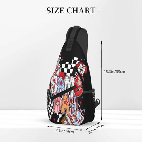 Game Day Baseball Sling Backpack Unisex Crossbody Chest Bag Shoulder Chest Bag For Women Men Hiking Travel3