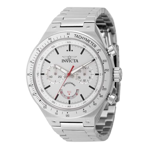 Montre Quartz INVICTA Speedway 49378, l'excellence de l'acier argenté