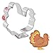 Thanksgiving Turkey Cookie Cutter - 3.63 Inch - Ann Clark - US Tin Plated Steel