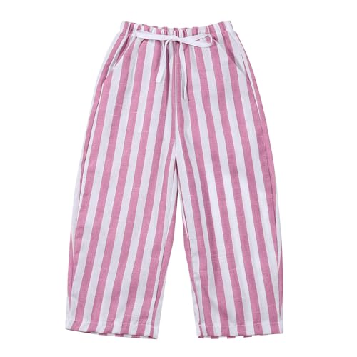 Pantalones Escolares Niño para niños con cordón Ajustable Mayas Ajuste Holgado Cintura Alta Pantalon Suaves y cómodos, elásticos Casual Transpirables Joggers Pants Primavera/Verano 6-14 Años