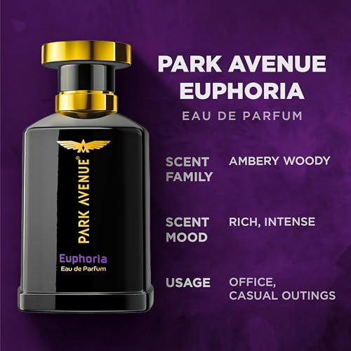 Image of Park Avenue Luxury Perfume Gift Set for Men | 2 x 100ml | Euphoria | Long Lasting EDP | Ambery Woody | Premium Fragrance