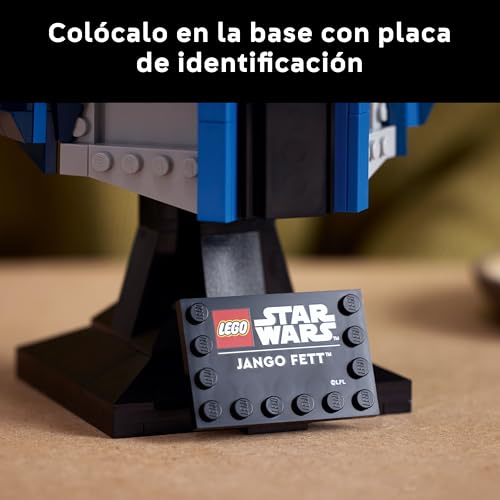 LEGO Star Wars 75408 Casco de Jango Fett - Kit de Maquetas para Adultos del Mandaloriano - Soporte, Placa de Identificación y Telémetro Ajustable - Regalo para Fans de El Ataque de los Clones - imagen 5