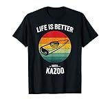 La vida es mejor con el instrumento musical vintage Kazoo Camiseta