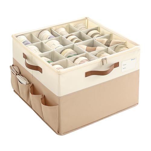 Varhomax-Shoe-Organizer-Box-for-Closet-Fabric-Storage-Bin-Brown Varhomax Shoe Organizer Box for Closet, Fabric Storage Bin Brown - Image 1