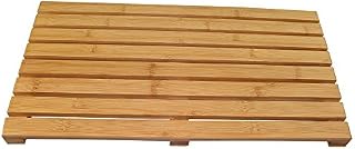 Optimal Products Bamboo Floor and Shower Bath Mat Skid Resistant Duckboard Duck Board (BAMBOO RECTANGULAR DUCKBOARD)