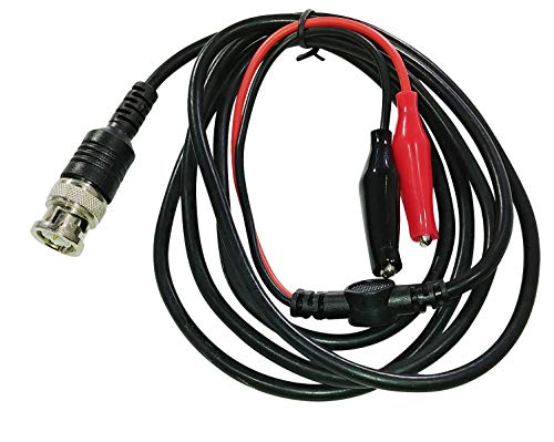 Ascend Electronics High Performance BNC Male to Double Alligator Test Clip Coaxial Cable 60 Inch, 5ft, Black Red, for Oscilloscope, Power Supplies and Other Instrumentation (1)