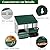 VINGLI Chicken Nesting Box, 2-Compartment Egg Nesting Boxes for Hens Roll-Out with Plastic Baskets, Chicken Coop Laying Box (Green)