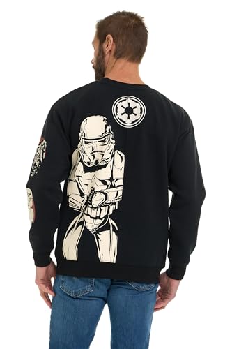 Image of STAR WARS Men's Darth Vader Stormtrooper Split Fleece Sweatshirt with Embroidery