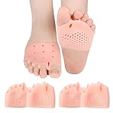 Wepai Silikon Zehentrenner, 2 Paar Hammerzehen Korrektoren, Zehentrenner für alle Zehen, Fußzehen Spreizer, Zehentrenner für Pediküre Hallux Valgus, Universalgröße für Damen und Herren