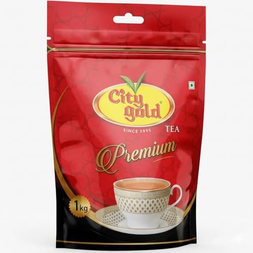 Image of CITY GOLD Premium CTC Black Tea, 1kg | Strong & Aromatic Chai | Sourced from Assam, Dooars & Terai | Freshly Packed Blended Tea Pouch