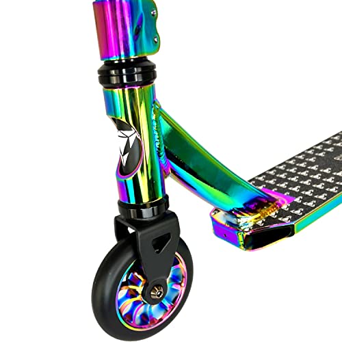 BEWEGT Evoattack Jr. neochrome stuntstep freestyle kickscooter scooter scooter 110 mm aluminium wielen ABEC 9 mini… - Afbeelding 4