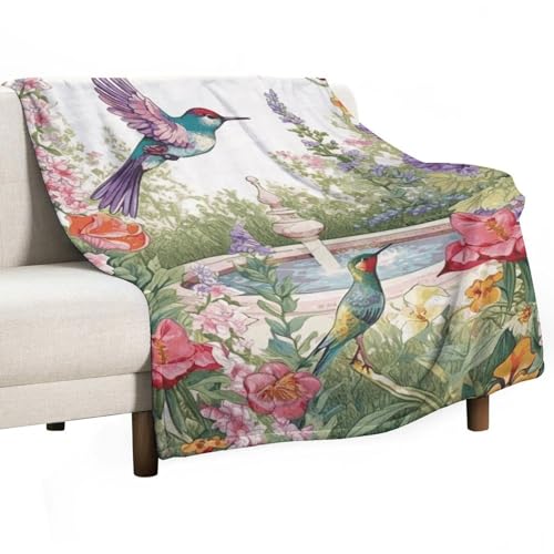 Couverture en flanelle imprimé oiseaux pour un intérieur doux et chaleureux - 2