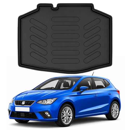 Image of Heavy-Duty Rubber Boot Liner for Seat Ibiza 2017–2022 – Waterproof Non-Slip Boot Protector with Raised Edges – Compatible with Seat Ibiza 2017–2022