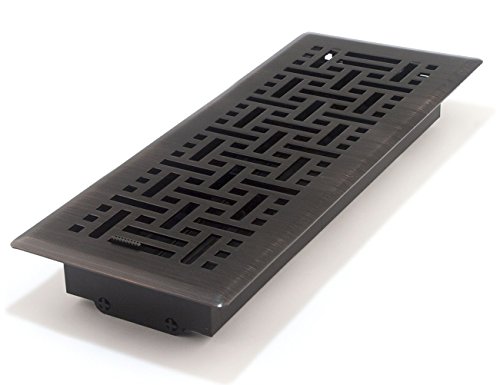 Accord Ventilation AMFRRBB412 Floor Register with Wicker Design, 4-Inch x 12-Inch(Duct Opening Measurements), Oil Rubbed Bronze
