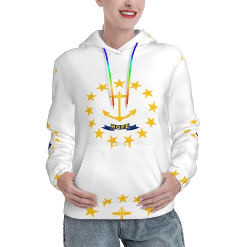 Sweat à capuche femme Rhode Island confortable contre le froid