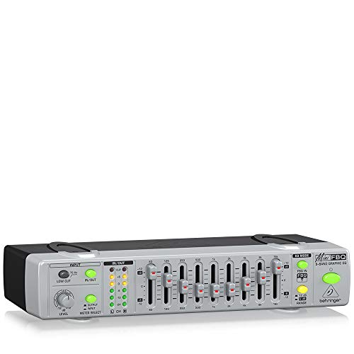 Behringer MINIFBQ FBQ800 Ultra-Compact 9-Band Graphic Equalizer with FBQ