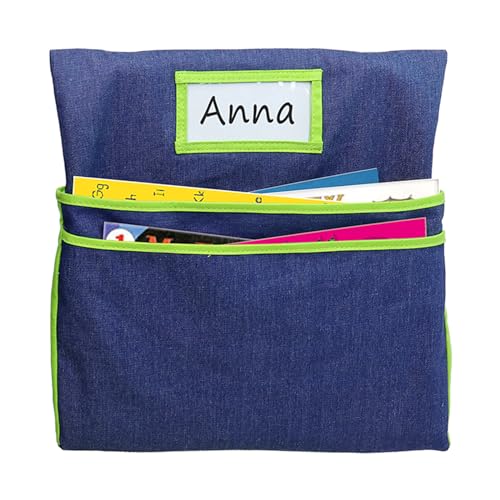 BYUTFA File Holder Clasroom Chairback Organizer Buddy Chair Storage Pocket Chart with 2 Heavy Duty Storage Pocket, School Seat Sacks