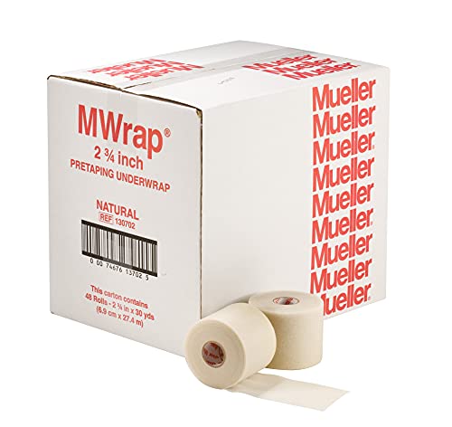 Mueller Venda Mwrap blanca unisex para protección deportiva de 6.9cm x 27.4m