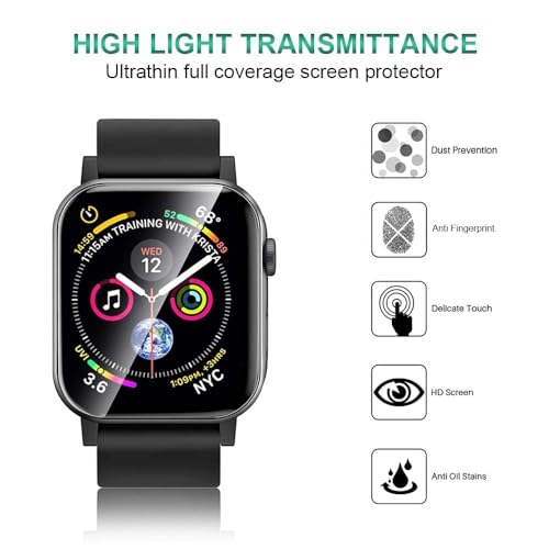 Image of BLACKSHEEP 2 Pack Membrane For Apple Watch Series 1 /2 /3 (38mm) Full Screen Coverage Flexible Watch Screen Protector with Easy Installation Kit