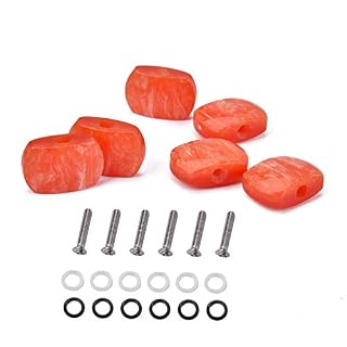 Alnicov Lot de 6 mécaniques pour guitare Rouge jade - Les Beatles, Paul McCartney, John Lennon, RIngo Starr, George Harrison Alnicov Lot de 6 mécaniques pour guitare Rouge jade – Image 3